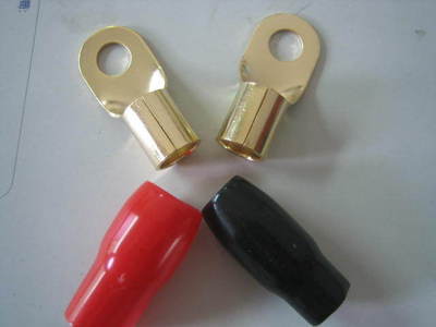 【行業推薦廠家直銷供應0GA鍍金銅端子音響接線端子】價格,廠家,圖片,連接器,奉化市波悠電子元件廠-