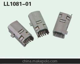 【仿MINI USB接口/USD插座】價格,廠家,圖片,連接器,寧波杭州灣新區(qū)諾林電子元件廠-